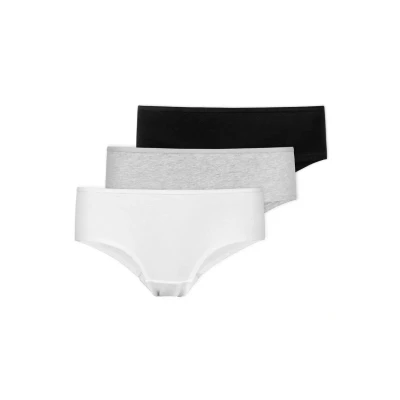 Afbeelding van Snocks 3 PACK Onderbroeken Mix weiß hellgrau schwarz, Dames, Maat: Large, schwarz