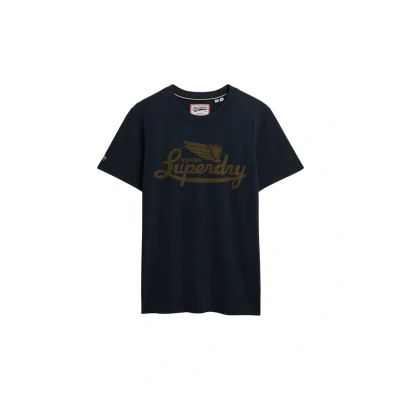 Afbeelding van Superdry Heritage Brand Tshirt print, Heren, Maat: Large, Eclipse navy