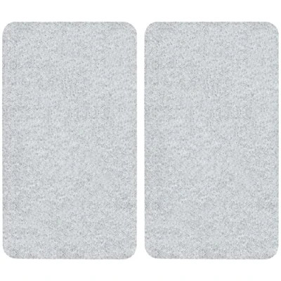 Afbeelding van WENKO Kookplaatbescherming, transparant, beschermplaat voor inductie, gasfornuis, glas keramiek, gehard glas, 2 stuks, 30 x 52 cm
