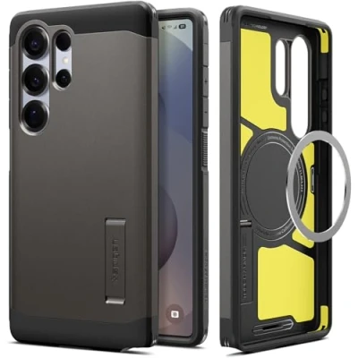 Afbeelding van Spigen Tough Armor (AI) MagFit beschermhoes compatibel met Samsung Galaxy S25 Ultra gunmetal