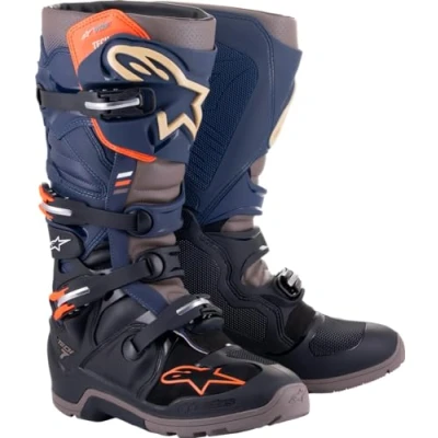 Afbeelding van Alpinestars Tech 7 Enduro Drystar Crosslaarzen Zwart / Donker Navy Grijs maat 12 = 47