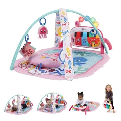 Afbeelding van Baby Einstein, Ocean Explorers 4 in 1 multiactivity sportschool met piano, 70 geluiden, 25 minuten muziek en verlichting, talen, voor baby&#039;s, roze (Jellyfish Jamboree)