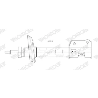 Afbeelding van MONROE G8702 Schokdemper Gasdruk Dubbelpijp Veerpoot Pen bovenaan, Klem onderaan JEEP: Compass (MP, M6) 2.0 CRD 4x4, 1.4 MultiAir, MultiAir 4x4