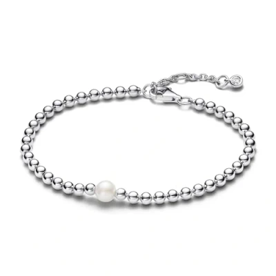 Afbeelding van Pandora Damesarmband 925 sterling zilver 593173C01, Parelmoer, Kubieke zirkonia