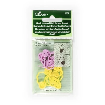 Afbeelding van Clover CL3032 vergrendelingspuntmarker, groot, kunststof, roze/geel, 13 x 6,5 0,5 cm