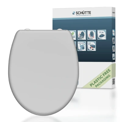 Afbeelding van Toiletbril met soft close quick release GREY duroplast
