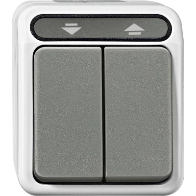 Afbeelding van Merten 4075013 AquaStar Compleet Rolluikknop spatwaterdicht Lichtgrijs 1 stuks