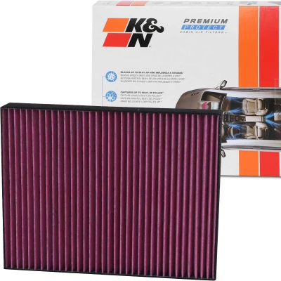Afbeelding van K&amp;N Filters DVF5009 Interieurfilter Carbon filter 277 34 Vierkant VOLKSWAGEN: Transporter 5, 6, 5 Bus, AUDI: Q7