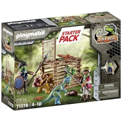 Afbeelding van PLAYMOBIL Dino Rise Starterpack Bevrijding van de Triceratops 71378