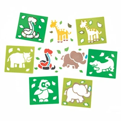 Afbeelding van Baker Ross Set van 6 jungledieren AR941 sjablonen voor kinderen om te knutselen en decoraties