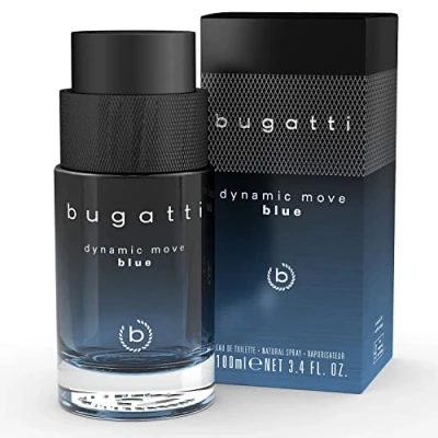 Afbeelding van bugatti Dynamic Move Blue Parfum 100 ml, citroenaromatische eau de toilette I herengeur met verkwikkende combinatie van lavendel, citroen en muskus Marine, fris sensueel warm