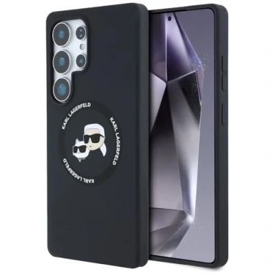 Afbeelding van Karl Lagerfeld Backcase hoesje geschikt voor Samsung Galaxy S25 Ultra Effen Zwart Silicone