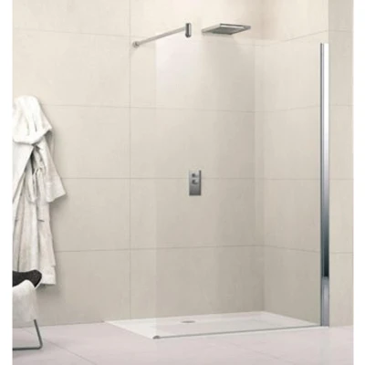 Afbeelding van Novellini Lunes H inloopdouche (met muursteun 100 cm),