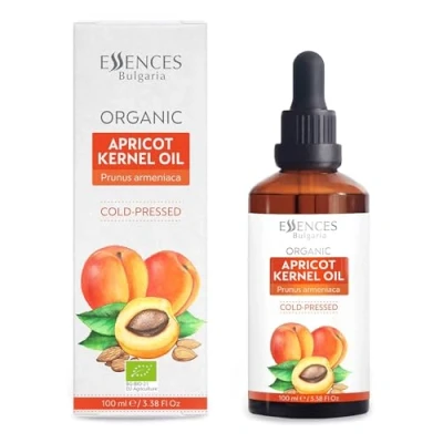 Afbeelding van Essences Bulgaria Biologische abrikozenpitolie 100 ml 100% natuurlijke koudgeperste olie therapeutische kwaliteit familieboerderij massagebasisolie vochtinbrengende crème