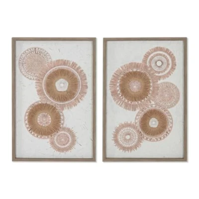 Afbeelding van Canvas Home ESPRIT Wit Natuurlijk Boho 40 x 3 60 cm (2 Stuks)