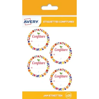 Afbeelding van AVERY Zak met 20 jametiketten Ø 47,5 mm