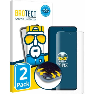 Afbeelding van BROTECT Screenprotector voor Motorola Edge 50 Fusion Folie Beschermfolie transparant volledig dekking (2 Stuks)