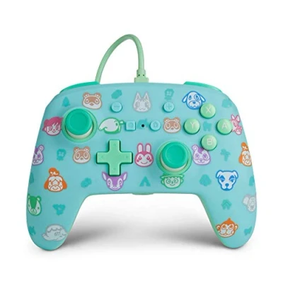 Image de Manette filaire Power A Animal Crossing New Horizons Vert et Bleu