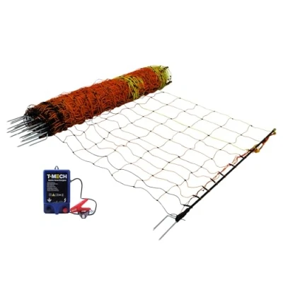Afbeelding van Hek Energiser &amp; Net voor Pluimvee 50m, Batterij, 10KM, Gaas 11 Draden, Hoogte 120cm, 14 Stevige Dubbele Pinnen, Reparatieset, Grondpennen, Aardpennen en Accudraad Inclusief