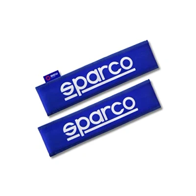 Image de Sparco Lot de 2 coussinets ceinture SPC en polyester bleu universels