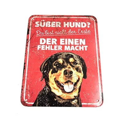 Afbeelding van D&amp;d Home Waakbord Hond Waarschuwingsbord Rottweiler De 25x20x0,3cm Rood 1st