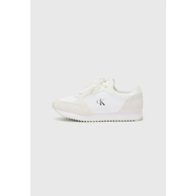 Afbeelding van Calvin Klein Jeans Yw0yw01644 Chaussettes basses à lacets en nylon mélangé pour femme, blanc brillant, crème, 5