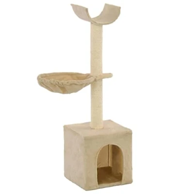 Afbeelding van vidaXL Kattenkrabpaal met sisal krabpalen 105 cm beige