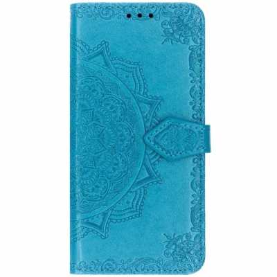 Afbeelding van Hoesje Met Pasjeshouder Geschikt voor Samsung Galaxy S10 Mandala Bookcase Turquoise