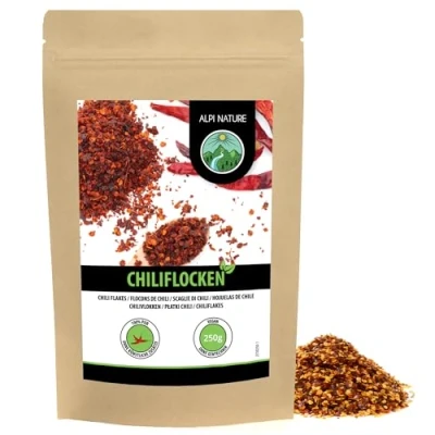 Afbeelding van Pepervlokken 250 g van Alpi Nature, gedroogde chilipepers Capsicum Annuum, hete chilivlokken voor de keuken