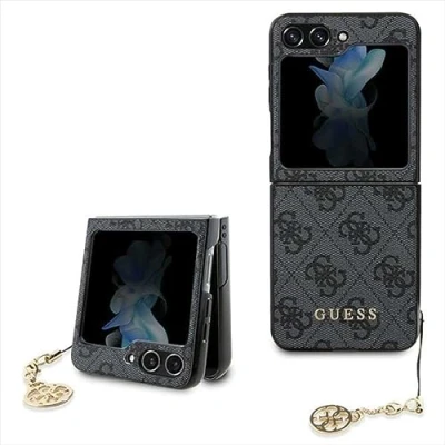 Afbeelding van Guess Hoesje Charm Back Cover Grijs Geschikt voor Samsung Galaxy Z Flip 5