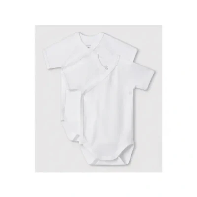 Afbeelding van Petit Bateau JongensMeisjes Romper van katoen in 2 pack de kleur Wit, maat: 68