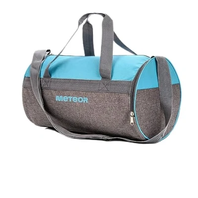 Afbeelding van Sporttas Sport Bag ideaal voor Fitness Sportschool Dames en Heren met een Schoenenzak Reistas (25L, Blauw/grijs)