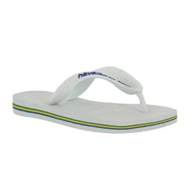 Afbeelding van Havaianas FLIP FLOP Brasil LOGO Teenslippers voor kinderen, Maat: 29 30, White Natuurrubber