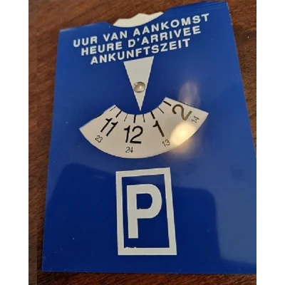 Afbeelding van Parkeerschijf Parkeerkaart Blauwe zone schijf kaart voor parkeer