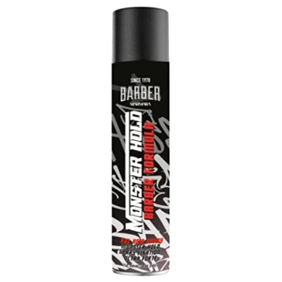 Afbeelding van BARBER MARMARA Men Monster Hold Haarspray extra sterke fixatie 750 ml XXL haarlak voor mannen alle haartypes textuur spray fixeermiddel styling
