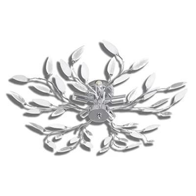 Image de vidaXL Plafonnier avec bras en acrylique Blanc 5 ampoules E14241476