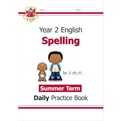 Afbeelding van CGP Year 2 Daily Workbooks KS1 Spelling Practice Book: Summer Term