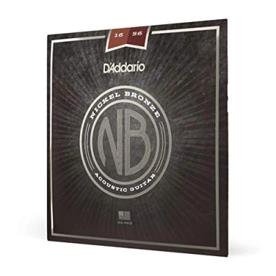 Image de D&#039;Addario NB1656 nickel bronze, Resophonic, 16 56 jeu guitare acoustique résonateur