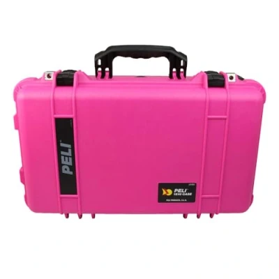 Afbeelding van Peli 1510 robuuste reis en outdoorkoffer IP67 waterdicht stofdicht volume 27 liter schuimvrij roze (roze) / zwart speciale kleur (beperkte hoeveelheid)
