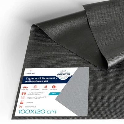 Afbeelding van kofferbakmat en bumperbescherming van achillespees ook te gebruiken als hondenautohoes, kofferbakhoes, hondendeken of allroucar 100 x 120 cmnd kofferbakbeschermer, zwart/zwart