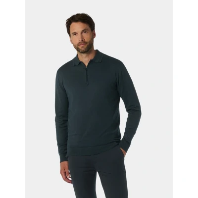 Afbeelding van No Excess Polo Zip Marine S