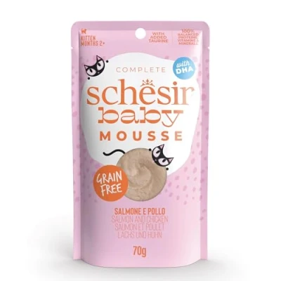 Afbeelding van 12x Schesir Baby Kitten Mousse Zalm 70 gr