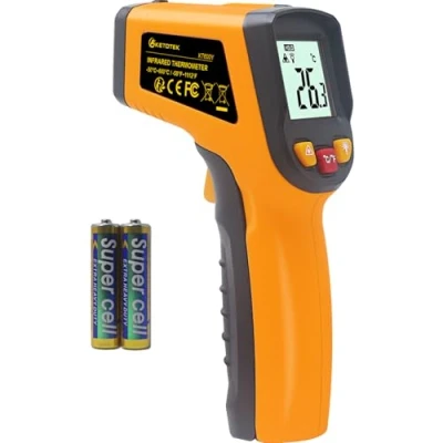 Afbeelding van KETOTEK Laser thermometer pistool Infrarood Digitaal Geen contact Voedselthermometers 50 ℃ 600 ( 58 1112 ℉) IR Professionele temperatuur tester recorder (geel)