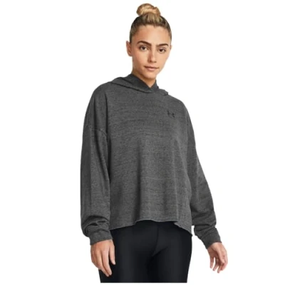Afbeelding van Under Armour Longsleeves UA Rival OS Hoodie Castlerock full heather, Dames, Maat: Large, heather