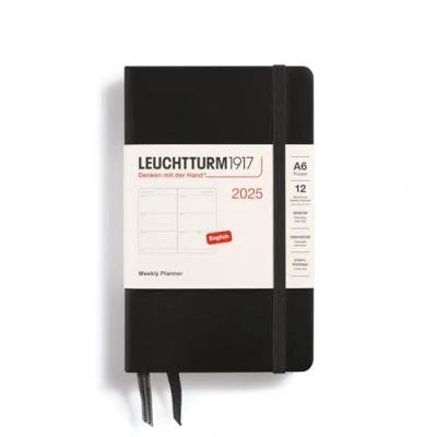 Afbeelding van LEUCHTTURM1917 370776 Zakagenda 2025, A6, zwart, Engels