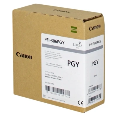 Image de Canon PFI 306 PGY gris photosensible originale réservoir d&#039;encre