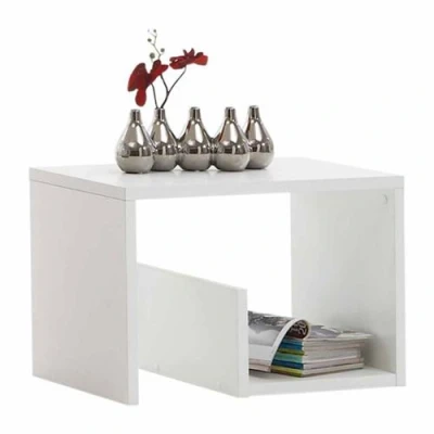 Image de FMD Table basse 2 en 1 59,1x35,8x37,8 cm blanc