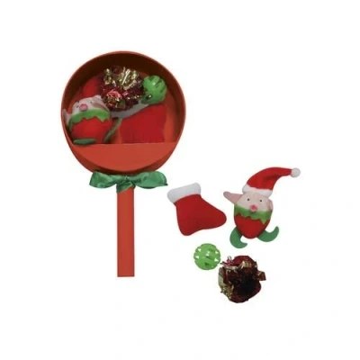 Afbeelding van Croci Xmas Cat Lolly Met Speelgoed