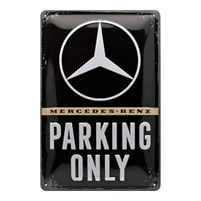 Afbeelding van Nostalgic Art Metalen bord Mercedes Parking Only 30x40 cm