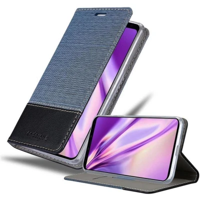 Afbeelding van Cadorabo Hoesje geschikt voor Google PIXEL 4 XL in DONKERBLAUW ZWART Beschermhoes met magnetische sluiting, standfunctie en kaartvakje Book Case Cover Etui